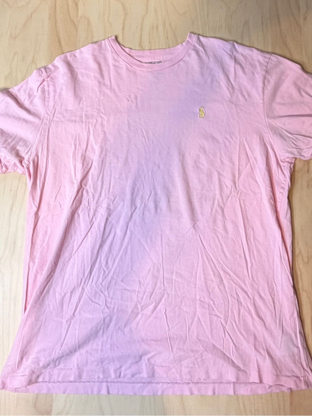 Polo by Ralph Lauren Pink Crewneck Tee with Yellow Pony